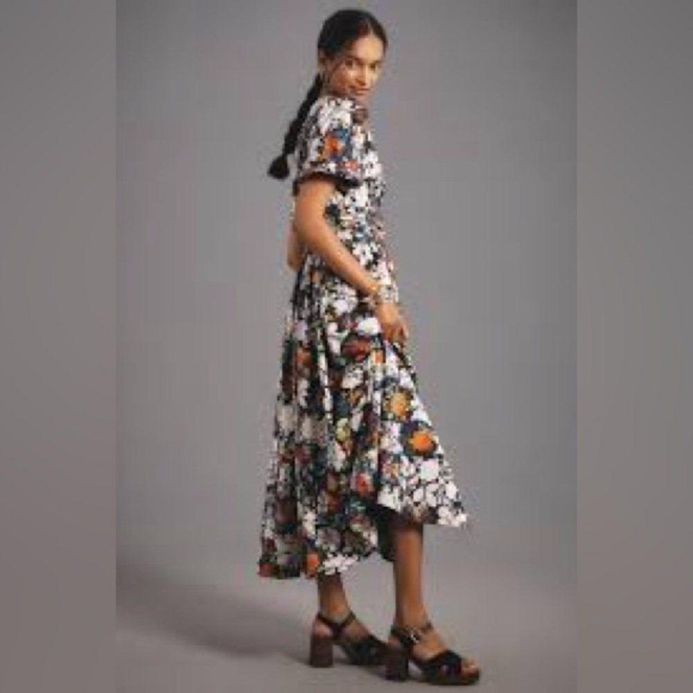Anthropologie The Katerina Button-Front Dress